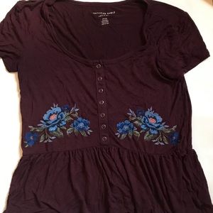 American Eagle Soft and Sexy Flowered Top